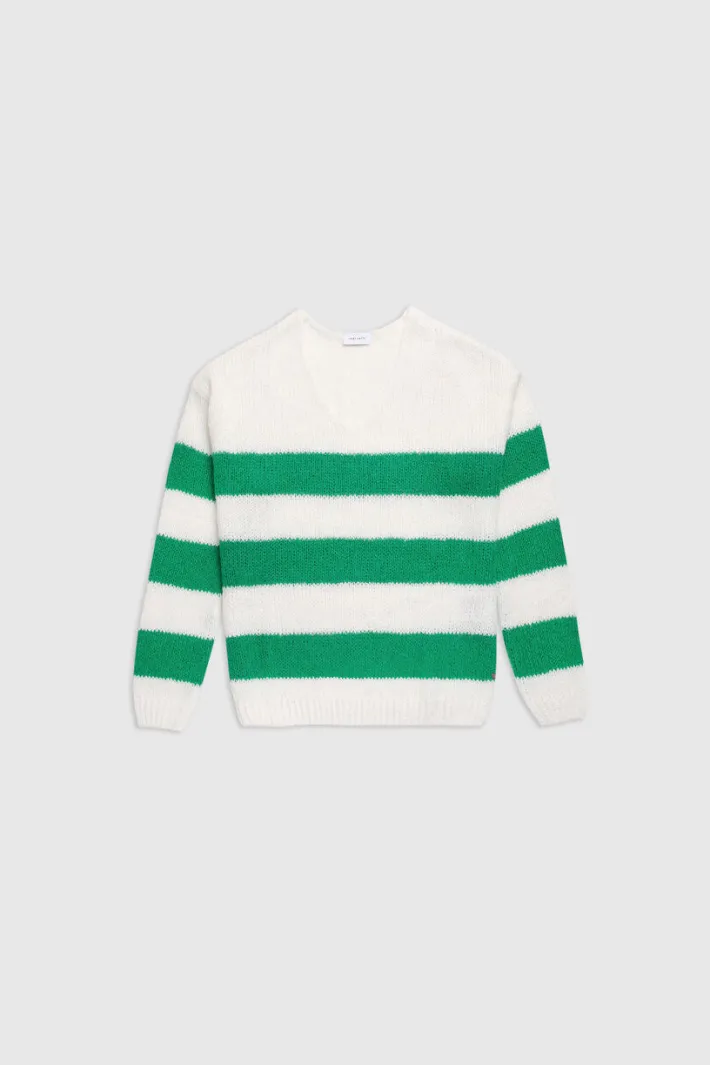 Teddy Smith Pull rayé col V MOLLY STRIPES MIDDLE WHITE Sale
