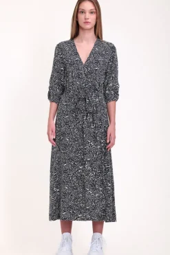 Teddy Smith Robe cache-cœur R-MEGUY DARK NAVY PRINT Best Sale