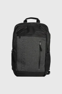 Teddy Smith Sac à dos en tissu recyclé SAME MELANGE BLACK MELANGEBLACK Best Sale
