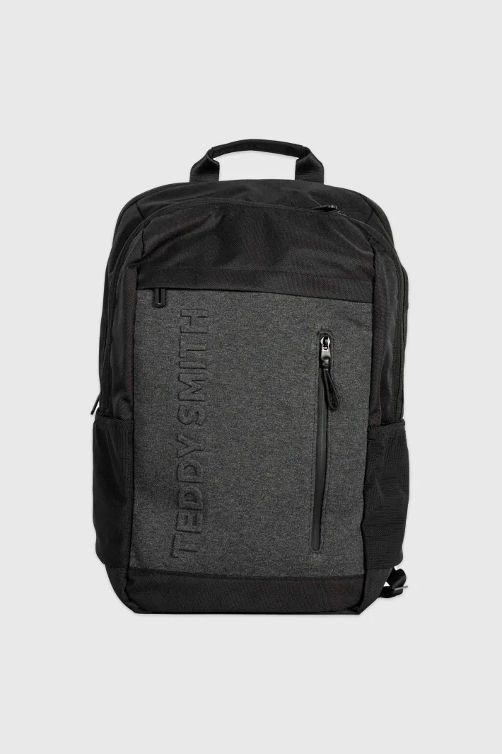 Teddy Smith Sac à dos en tissu recyclé SAME MELANGE BLACK MELANGEBLACK Best Sale