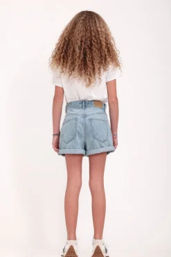 Teddy Smith Short coupe 5 poches taille haute S-MOM JR ROLLER FRIPP/INDIGO CLAIR Cheap