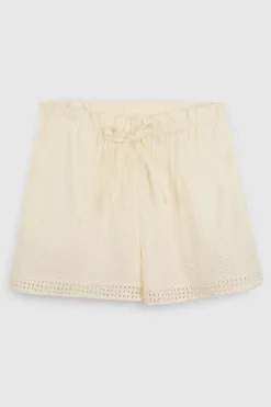 Teddy Smith Short en broderie anglaise S-CRONY MIDDLE WHITE Store