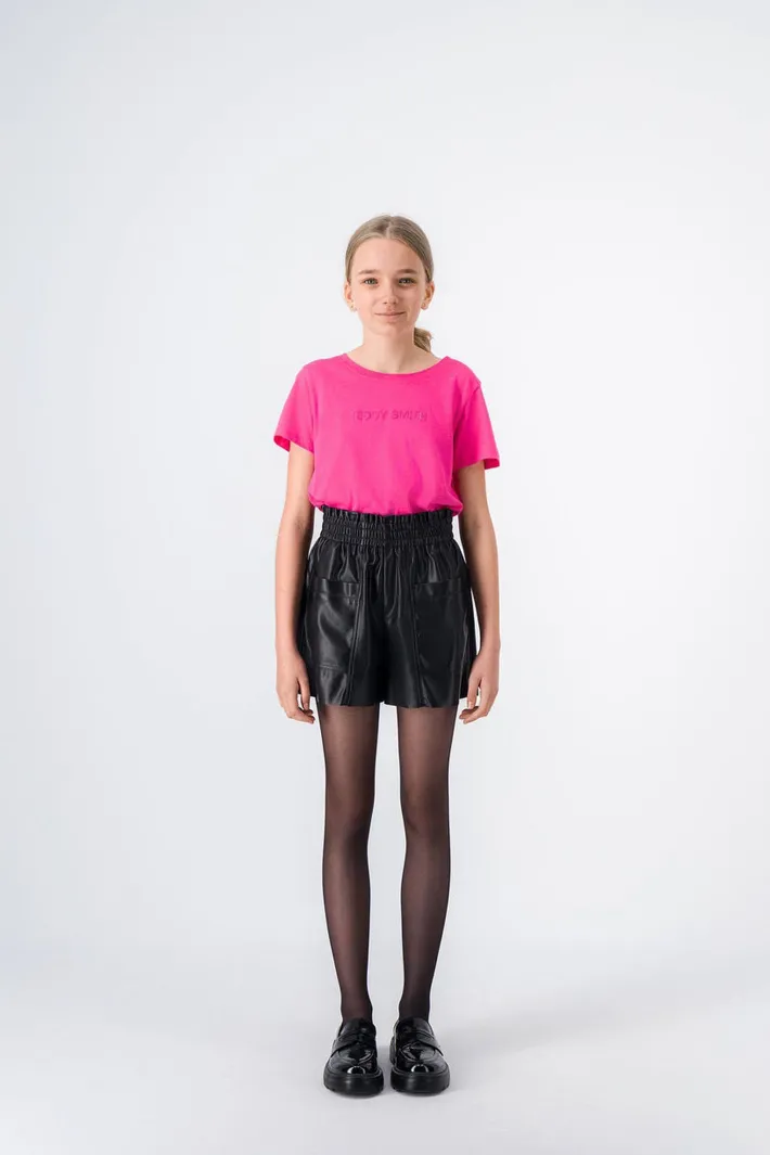 Teddy Smith Short simili cuir MILO JR NOIR Flash Sale