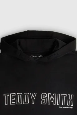 Teddy Smith Sweat à capuche coupe large S-REC HOODY JR CHARBON Sale