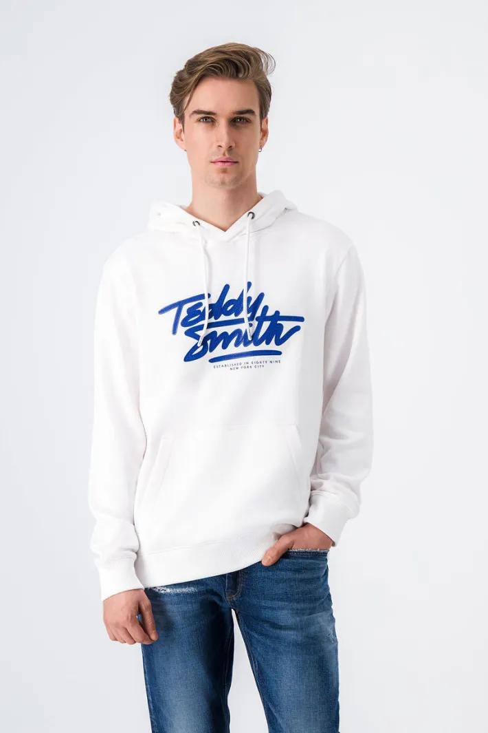 Teddy Smith Sweat à capuche SCRIPT HOODY BLANC Store