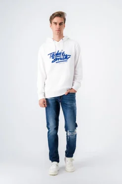 Teddy Smith Sweat à capuche SCRIPT HOODY BLANC Store