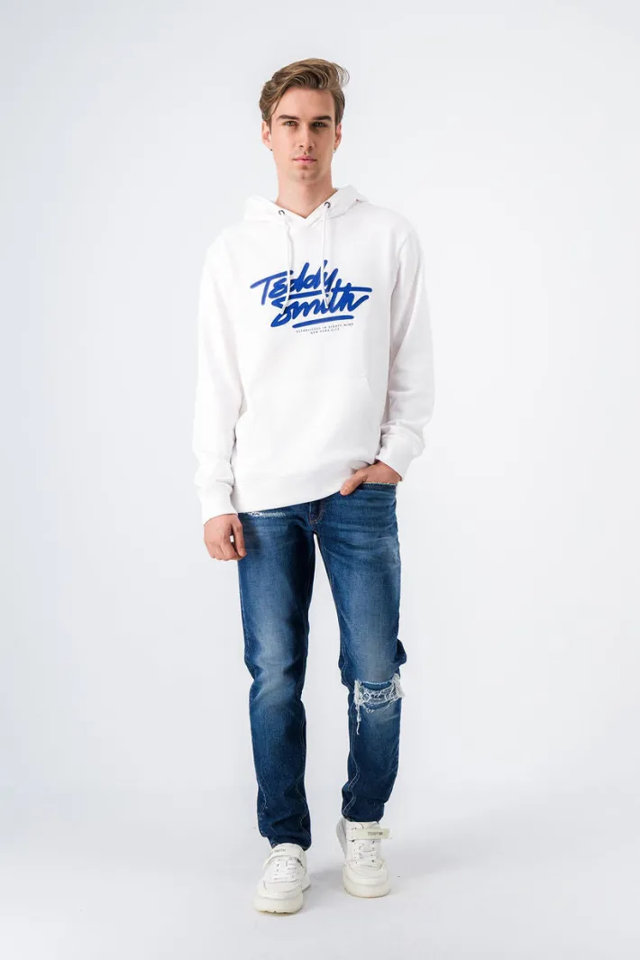 Teddy Smith Sweat à capuche SCRIPT HOODY BLANC Store