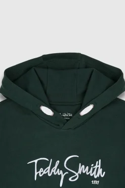 Teddy Smith Sweat à capuche S-EVRY HOODY JR VERT SCARABE VERTSCARABE Discount