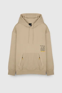 Teddy Smith Sweat à capuche S-HOUSTON HOODY BEIGE Clearance
