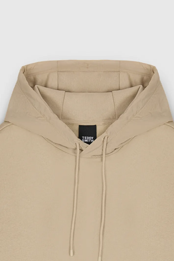 Teddy Smith Sweat à capuche S-HOUSTON HOODY BEIGE Clearance