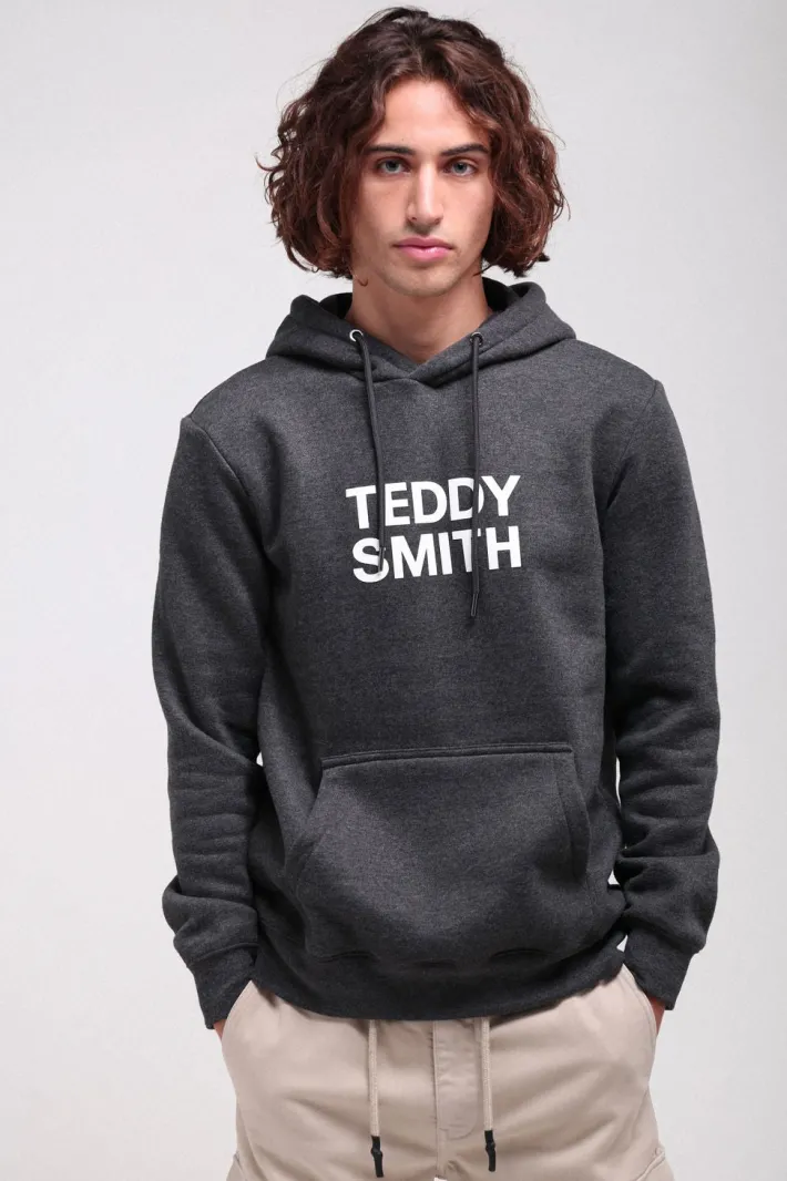 Teddy Smith Sweat à capuche SICLASS HOODY MELANGE BLACK MELANGEBLACK Fashion