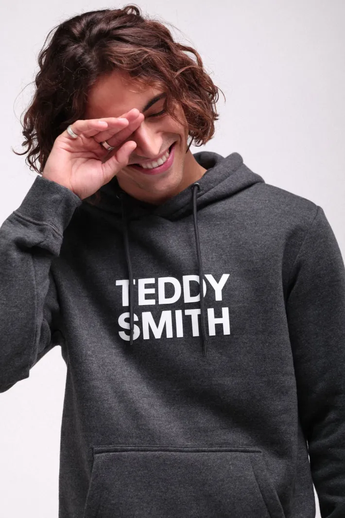 Teddy Smith Sweat à capuche SICLASS HOODY MELANGE BLACK MELANGEBLACK Fashion