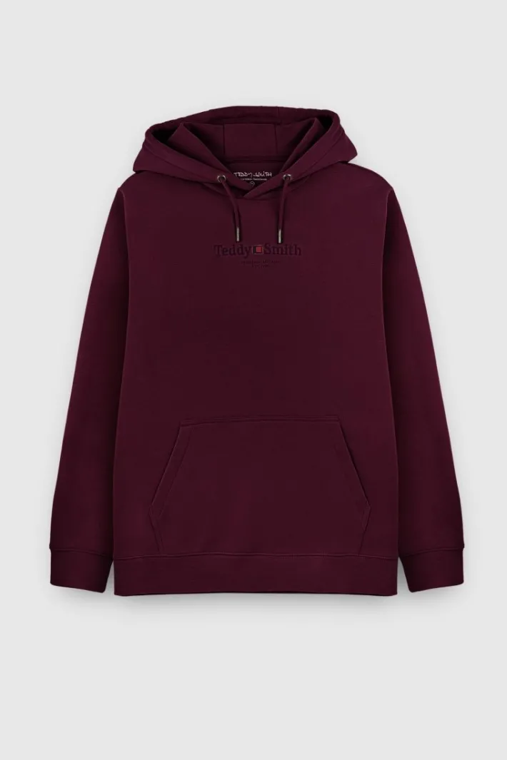 Teddy Smith Sweat à capuche S-JIM HOODY DARK WINE DARKWINE Best Sale