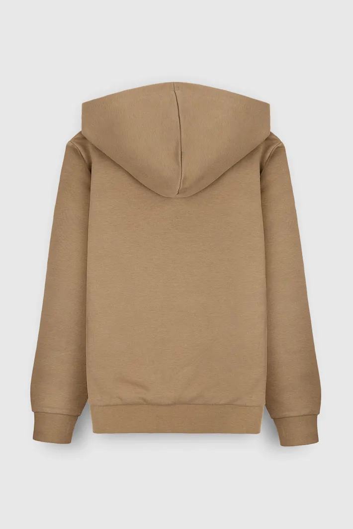 Teddy Smith Sweat à capuche S-NARK HOODY JR CHATAIN Shop