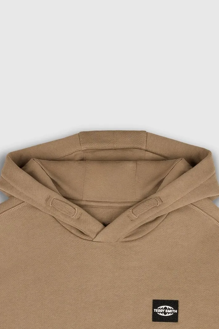 Teddy Smith Sweat à capuche S-SCRATCH HOODY CHATAIN Flash Sale