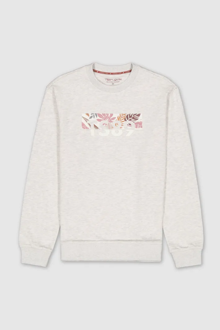 Teddy Smith Sweat à col rond S-EZIO 2 RC BLANC IVOIRE CHINE BLANCIVOIRECHINE Best Sale