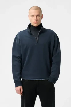 Teddy Smith Sweat col haut coupe large S-LOTEN TOTAL NAVY TOTALNAVY Shop