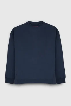 Teddy Smith Sweat col haut coupe large S-LOTEN TOTAL NAVY TOTALNAVY Shop