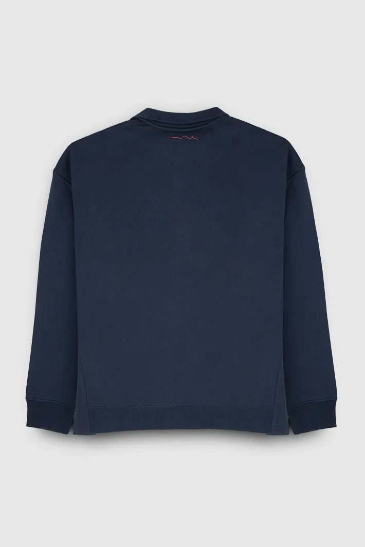 Teddy Smith Sweat col haut coupe large S-LOTEN TOTAL NAVY TOTALNAVY Shop