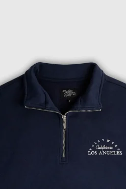 Teddy Smith Sweat col montant zippé S-HYPE ZIP BLUE INK BLUEINK Clearance