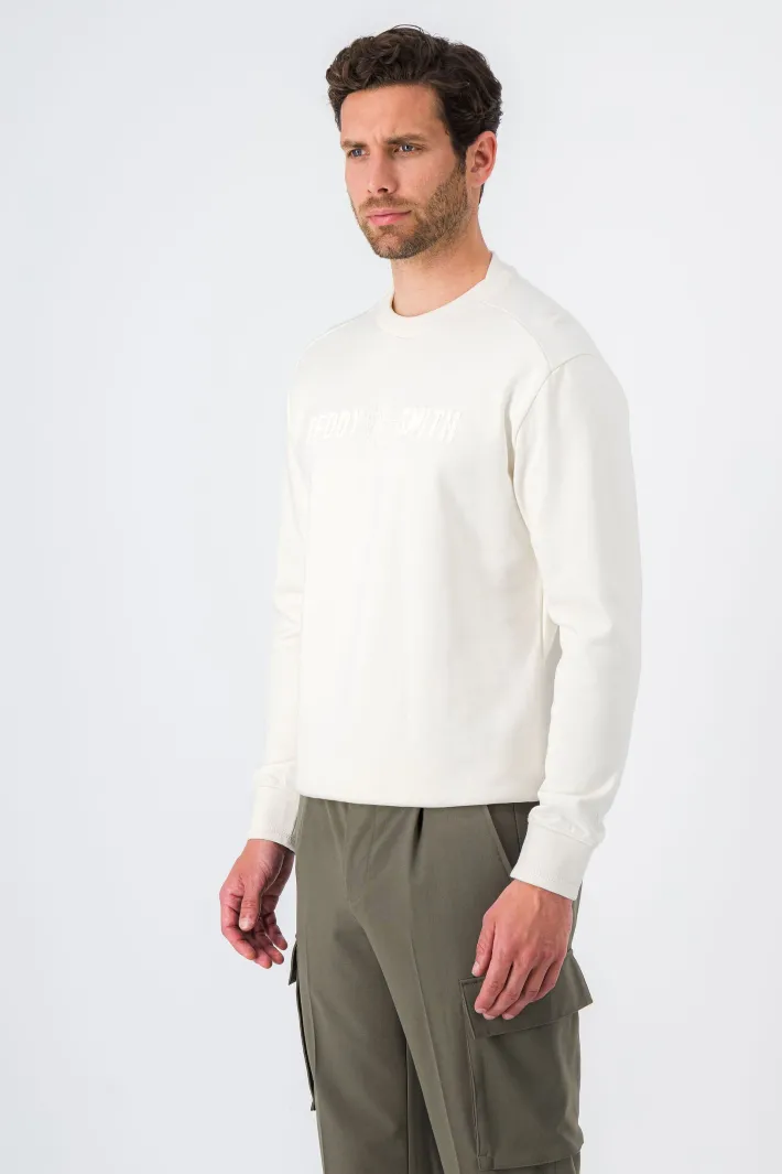 Teddy Smith Sweat col rond KENZIE RC MIDDLE WHITE Shop