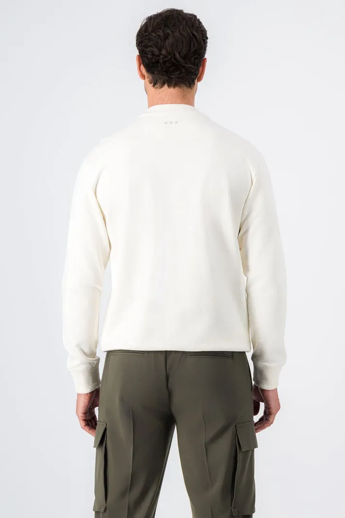 Teddy Smith Sweat col rond KENZIE RC MIDDLE WHITE Shop