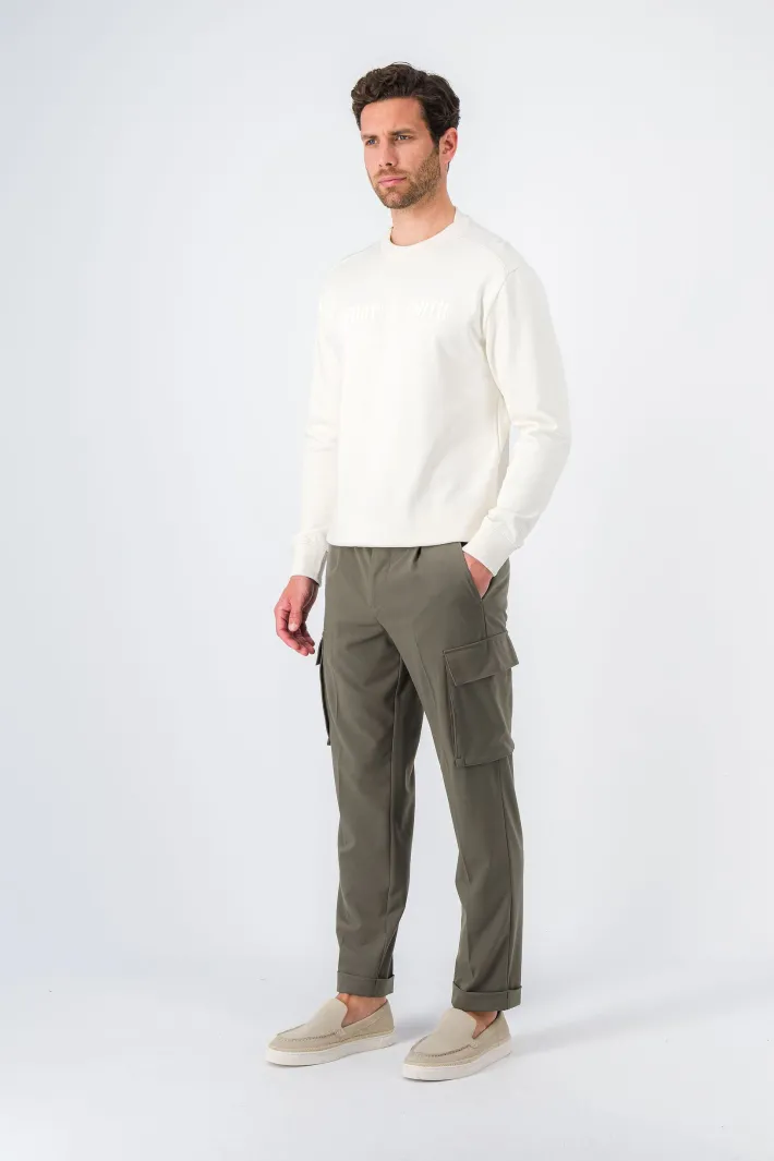 Teddy Smith Sweat col rond KENZIE RC MIDDLE WHITE Shop
