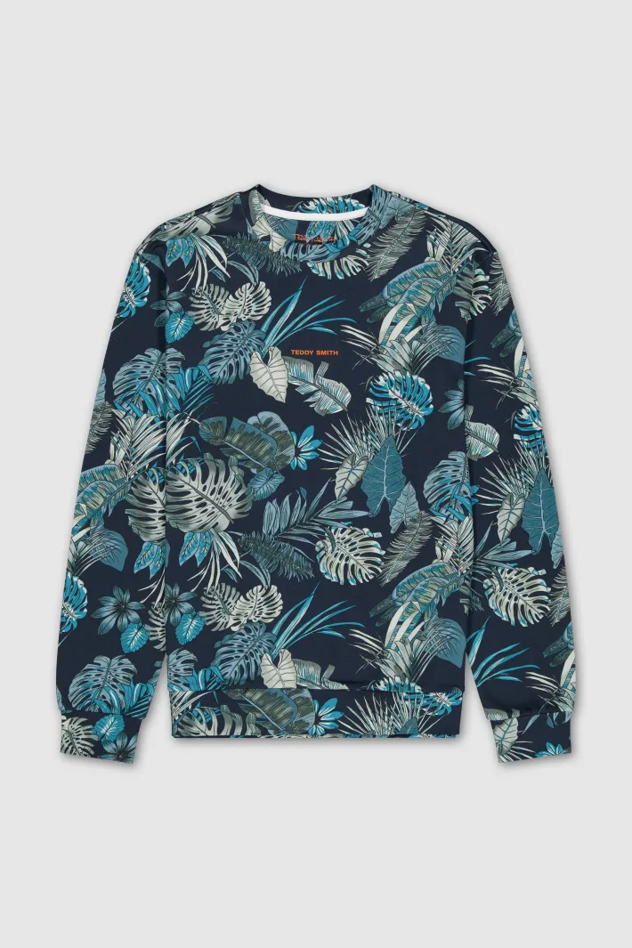 Teddy Smith Sweat col rond S-DRAGAN RC TOTAL NAVY TOTALNAVY Clearance