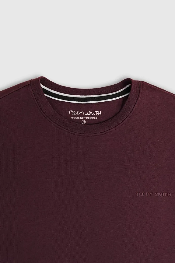 Teddy Smith Sweat col rond S-NARK RC DARK WINE DARKWINE Discount