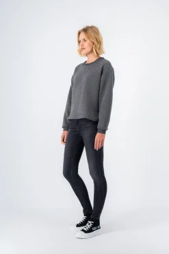 Teddy Smith Sweat matelassé SAFY MELANGE BLACK Hot