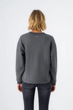 Teddy Smith Sweat matelassé SAFY MELANGE BLACK Hot