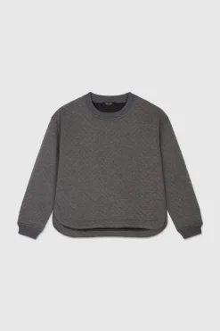 Teddy Smith Sweat matelassé SAFY MELANGE BLACK Hot