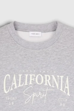 Teddy Smith Sweat S-CALI GRIS CHINE GRISCHINE Discount