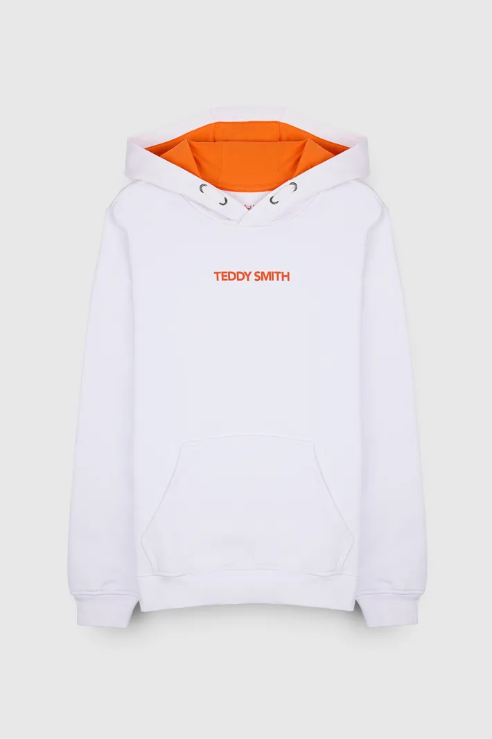 Teddy Smith Sweat S-CALL HOODY JR BLANC Online
