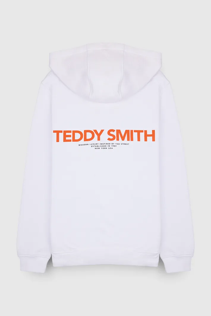 Teddy Smith Sweat S-CALL HOODY JR BLANC Online