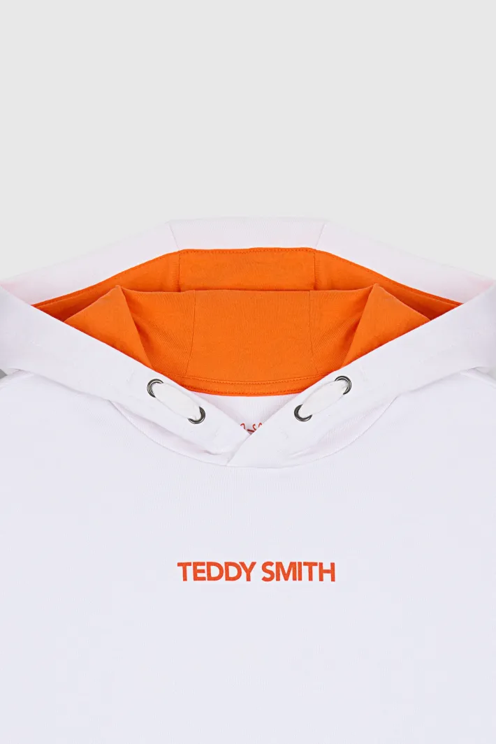 Teddy Smith Sweat S-CALL HOODY JR BLANC Online