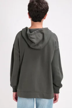 Teddy Smith Sweat zippé à capuche coupe large GICLASS HORT HZ KAKI BELUGA Clearance