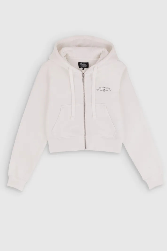 Teddy Smith Sweat zippé à capuche G-HOPE HOODY ZI BLANC Best Sale