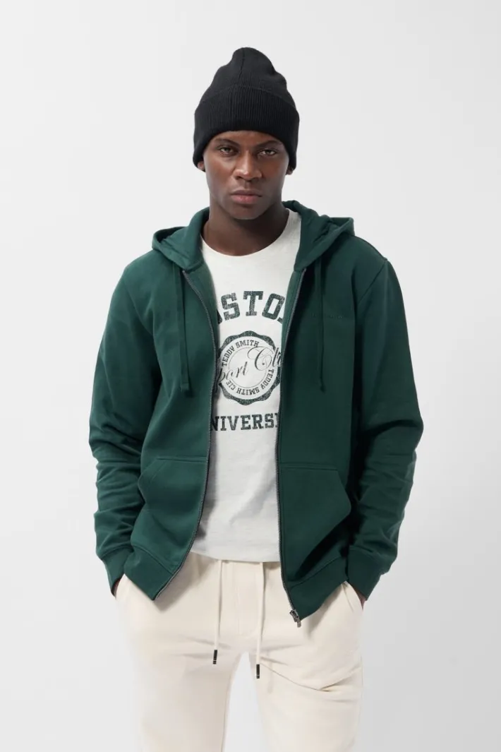 Teddy Smith Sweat zippé à capuche GICLASS LITTLE VERT SCARABE VERTSCARABE Clearance
