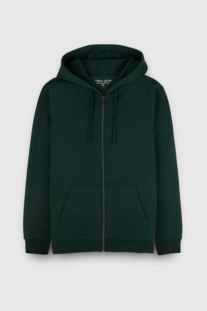 Teddy Smith Sweat zippé à capuche GICLASS LITTLE VERT SCARABE VERTSCARABE Clearance