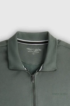 Teddy Smith Sweat zippé col montant G-NARKUS ZIP VINTAGE KAKI VINTAGEKAKI Flash Sale