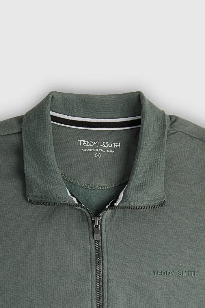 Teddy Smith Sweat zippé col montant G-NARKUS ZIP VINTAGE KAKI VINTAGEKAKI Flash Sale