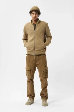 Teddy Smith Sweat zippé col montant G-NARKUS ZIP MOKA BEIGE MOKABEIGE New