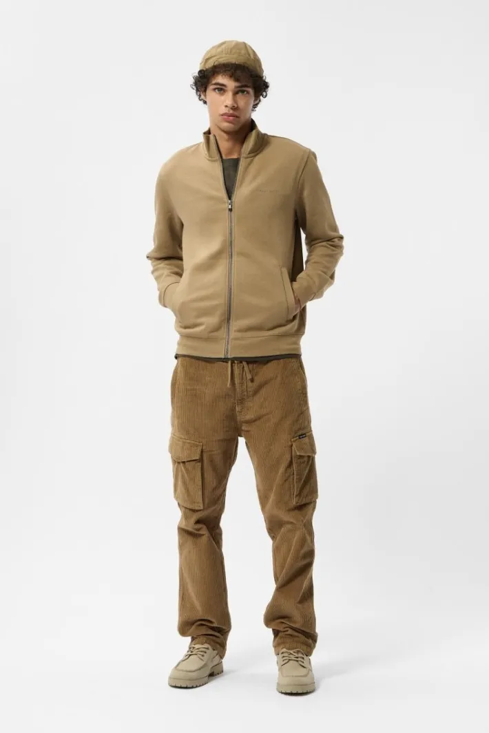 Teddy Smith Sweat zippé col montant G-NARKUS ZIP MOKA BEIGE MOKABEIGE New