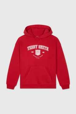 Teddy Smith Sweatshirt à capuche LIVE HOODY JR JAM RED JAMRED Fashion