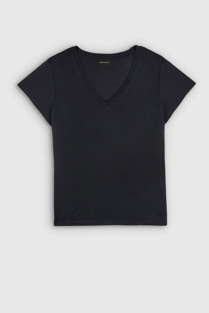 Teddy Smith Top col V T-POETI DARK NAVY DARKNAVY Discount