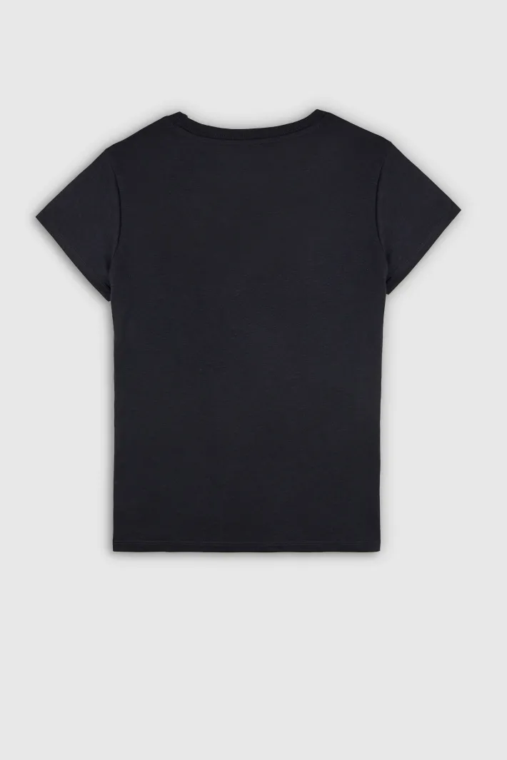 Teddy Smith Top col V T-POETI DARK NAVY DARKNAVY Discount