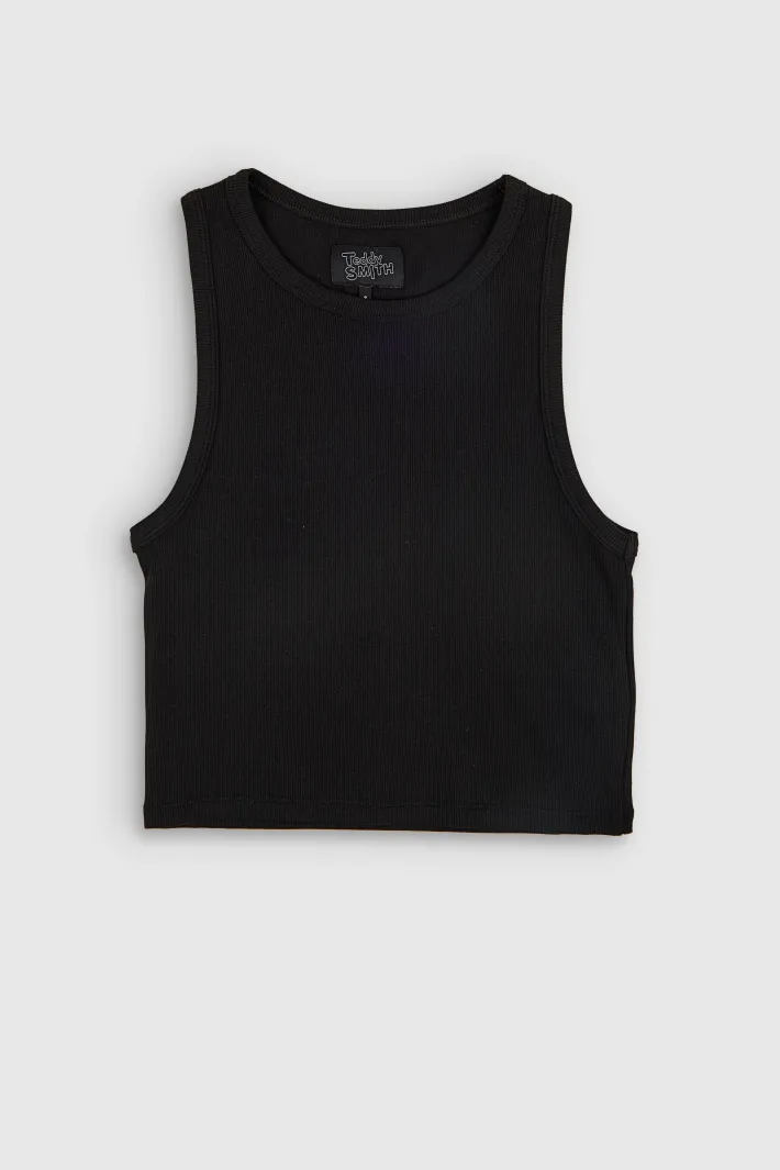 Teddy Smith Top sans manches DEB US RIB NOIR Clearance