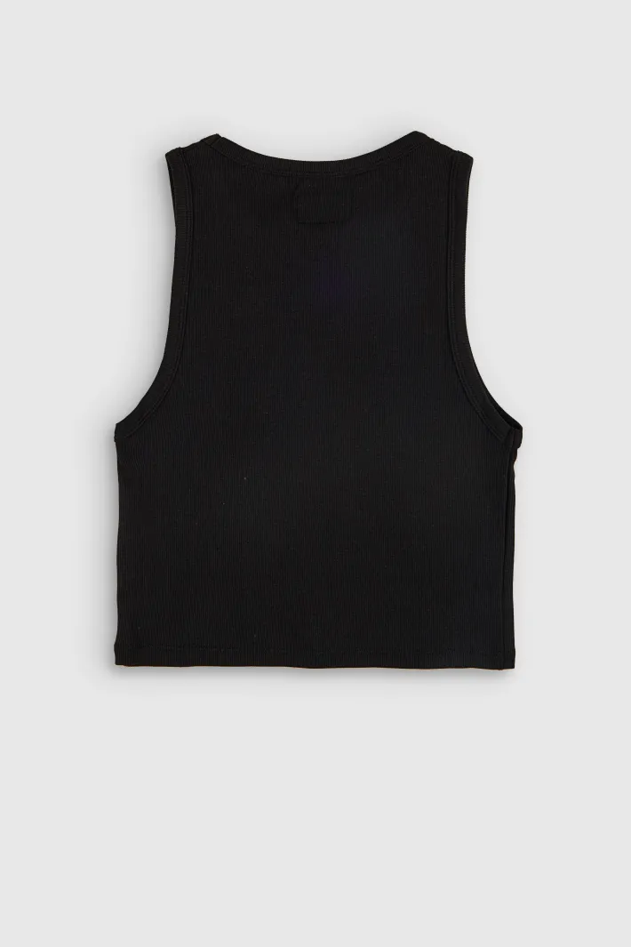 Teddy Smith Top sans manches DEB US RIB NOIR Clearance