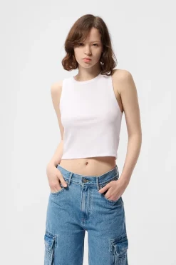 Teddy Smith Top sans manches DEB US RIB BLANC New